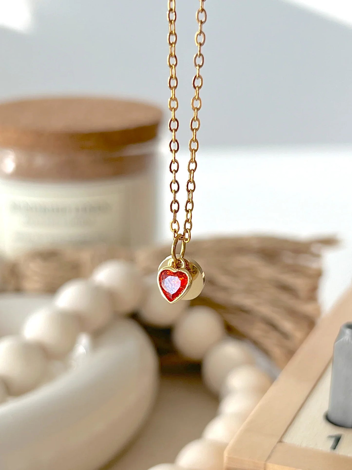 Gepersonaliseerde letter- en hartketting